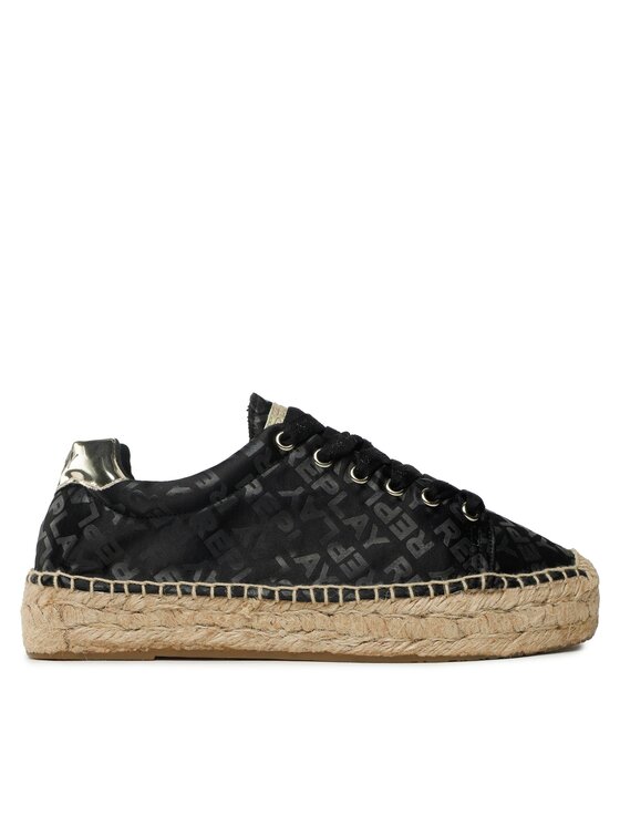 REPLAY Espadryle Replay Nash Allover GWF22 .000.C0078T Czarny