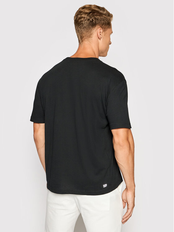 Lacoste Lacoste Футболка TH7618 Чорний Regular Fit