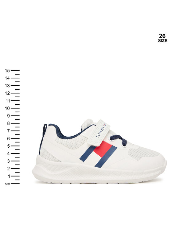 Tommy Hilfiger Laisvalaikio batai Tommy Hilfiger Flag Low Cut Lace-Up/Velcro T1X9-34369-1843 M Balta