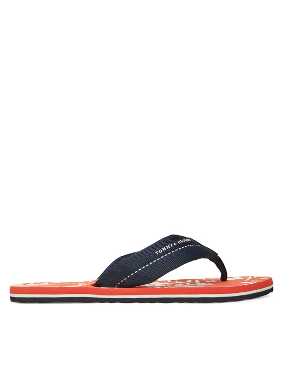 Tommy Hilfiger Japanke Tommy Hilfiger Hilfiger Flw Print Beach Sandal FM0FM05507 Tamnoplava