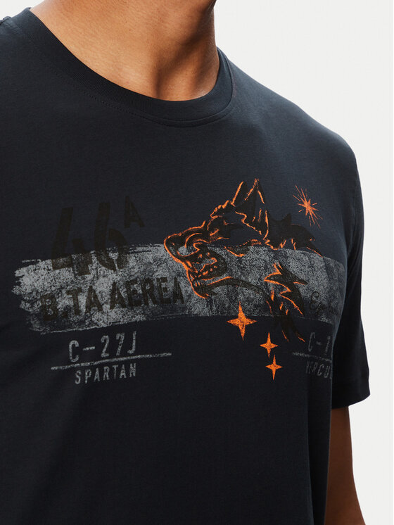 Aeronautica Militare Aeronautica Militare Camiseta 262TS2579UJ00750 Azul marino Regular Fit