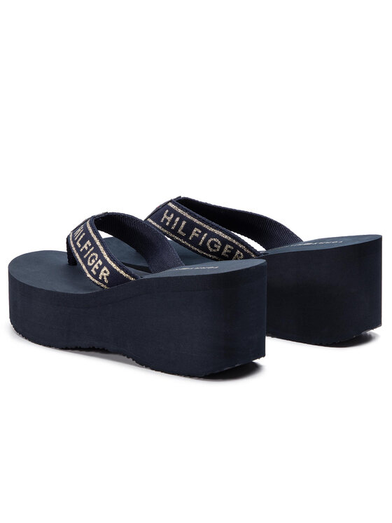 Tommy Hilfiger Infradito Tommy Hilfiger Tommy Retro High Beach Sandal FW0FW03871 Blu scuro