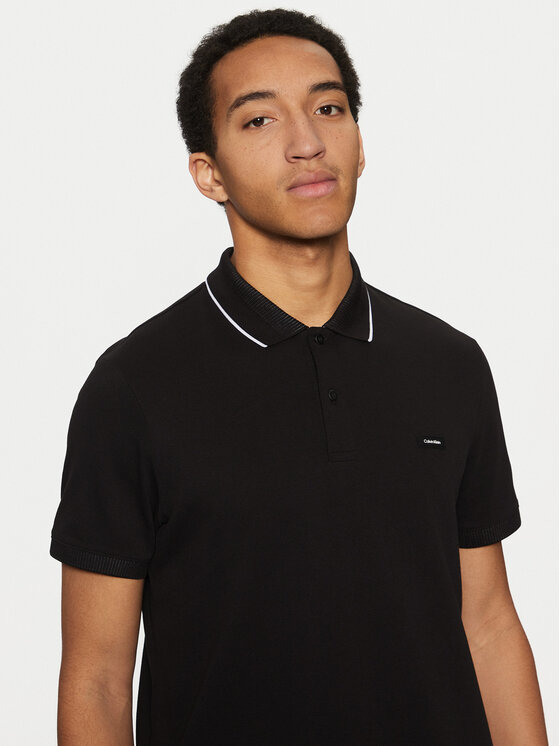 Calvin Klein Calvin Klein Polo marškinėliai K10K114141 Juoda Regular Fit