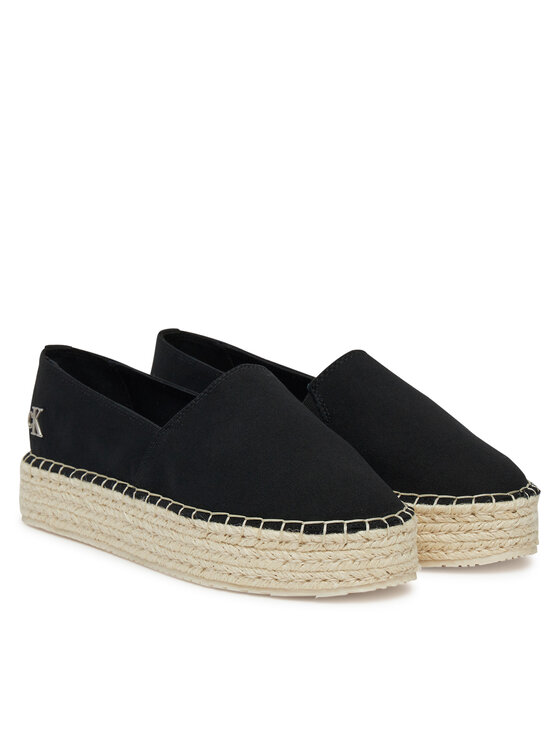 Calvin Klein Jeans Espadrilky Calvin Klein Jeans Flatform Esdparille Mg/Hdw YW0YW01737 Černá
