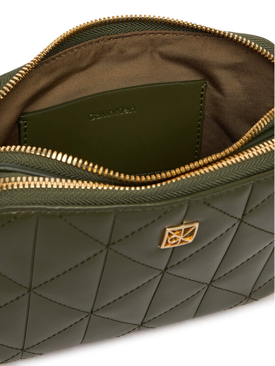 Calvin Klein Torebka Calvin Klein Quilted Double Zip Camera Bag LV04F3328G Beżowy