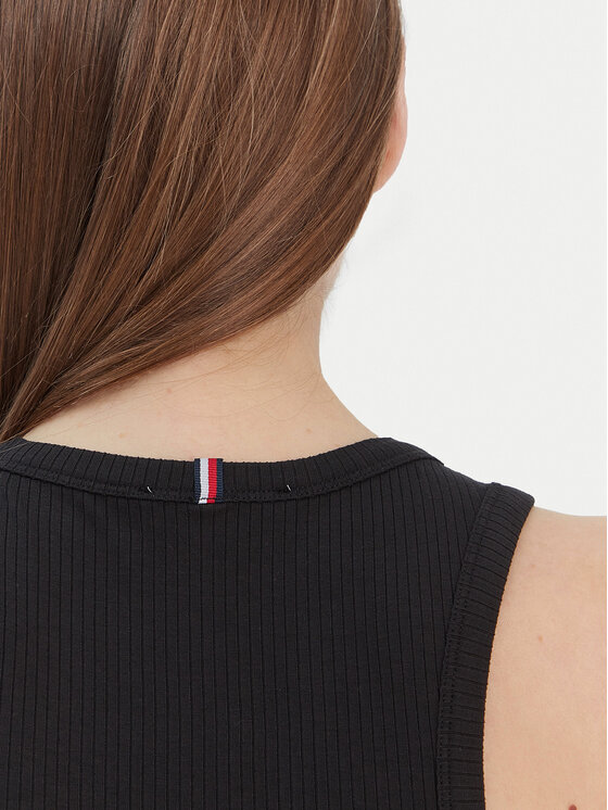 Tommy Hilfiger Tommy Hilfiger Felső WW0WW38635 Fekete Slim Fit