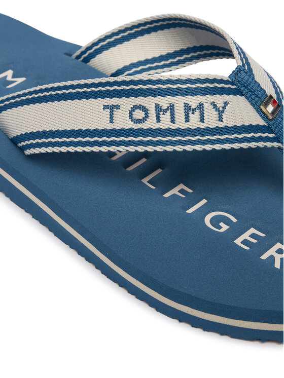 Tommy Hilfiger Čības uz pirksta Tommy Hilfiger Th Webbing Summer Sandal FW0FW09193 Zils