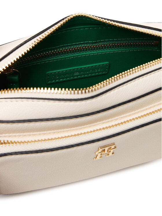 Tommy Hilfiger Borsetta Tommy Hilfiger Th Icon Camera Bag AW0AW18120 Écru