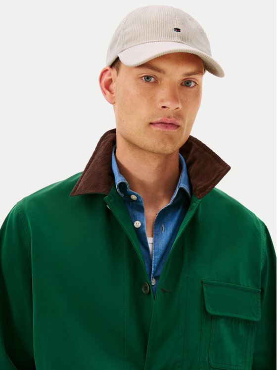 Tommy Hilfiger Kapa s šiltom Tommy Hilfiger Th Flag 6 Panel Cord Cap AM0AM13583 Écru