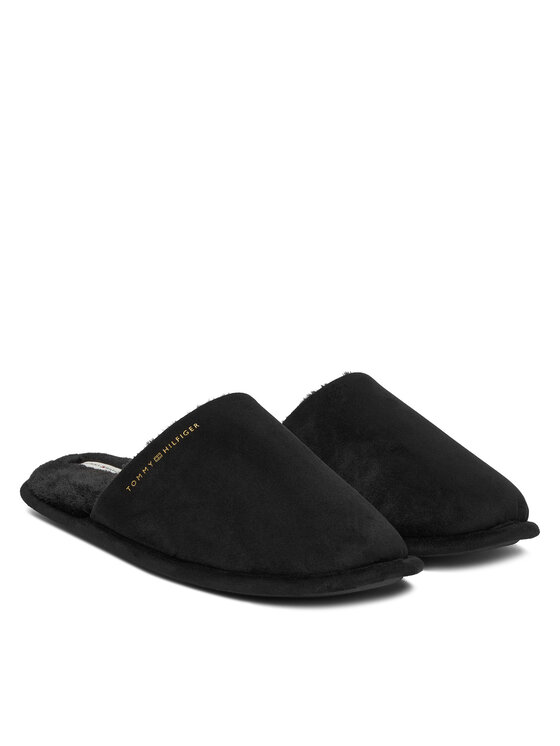 Tommy Hilfiger Papuci de casă Tommy Hilfiger Soft House Shoe FW0FW08853 Negru