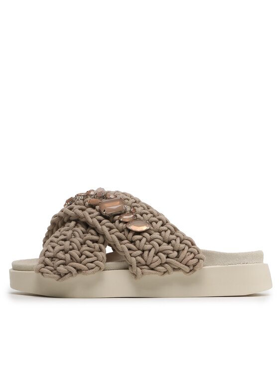 Inuikii Шльопанці Inuikii Woven Stones 70104-106 Коричневий