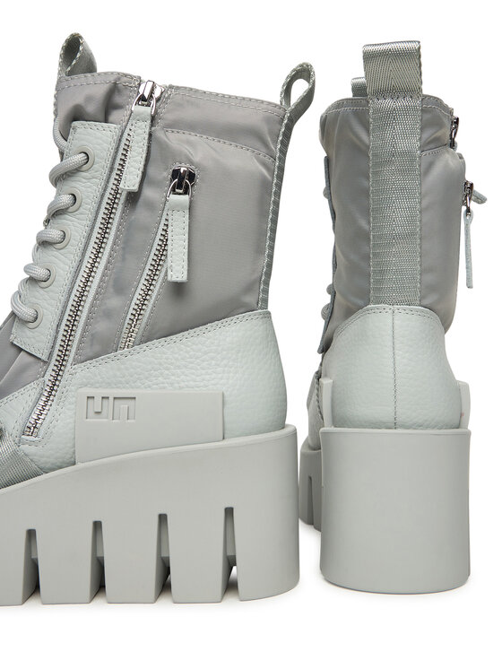 United Nude Šnurovacia obuv United Nude Grip Combat Lo 10961919165 Sivá