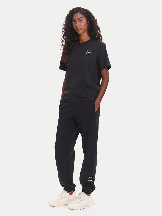 adidas by Stella McCartney adidas by Stella McCartney Футболка True Casuals HR9170 Чорний Regular Fit