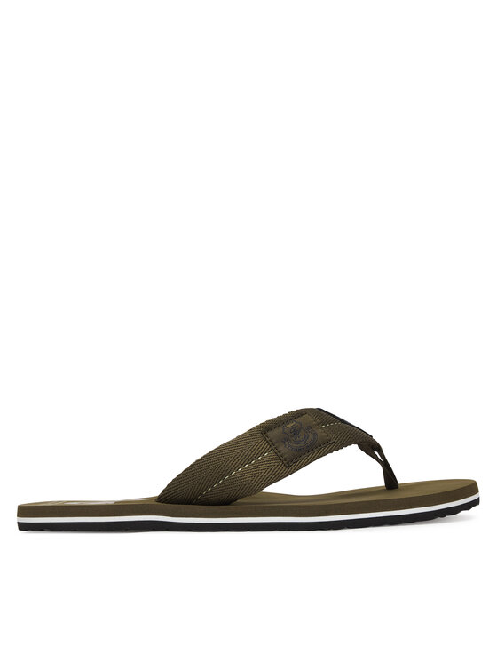 Tommy Hilfiger Žabky Tommy Hilfiger Patch Hilfiger Beach Sandal FM0FM05804 Zelená