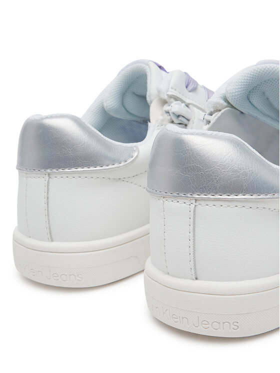 Calvin Klein Jeans Laisvalaikio batai Calvin Klein Jeans Low Cut Lece-UP V1A9-82009-1355X S Balta