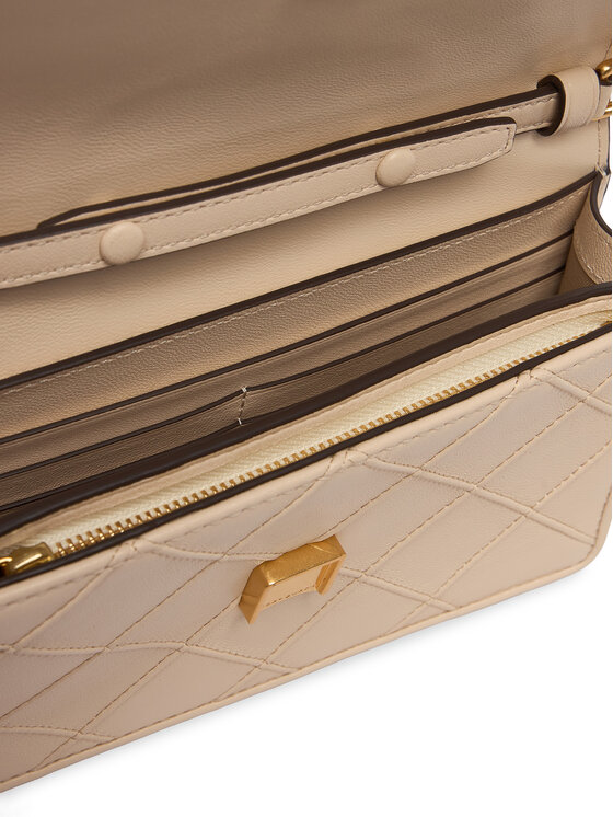 Tory Burch Дамска чанта Tory Burch Fleming Soft Chain Wallet 138853 Бежов