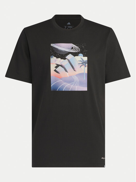 adidas adidas Футболка All Day I Dream About Summer JI9417 Чорний Regular Fit