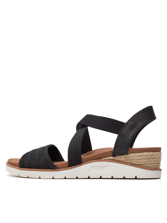 Skechers Sandály Skechers Bobs Arch Fit Beach Kiss Boho Beyond 114013/BLK Černá