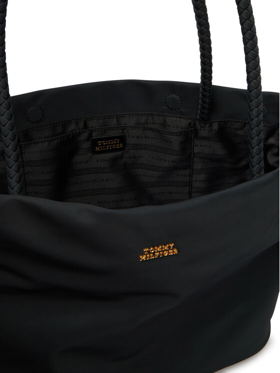 Tommy Hilfiger Дамска чанта Tommy Hilfiger Th Marina Hobo/Tote Nylon AW0AW18862 Черен
