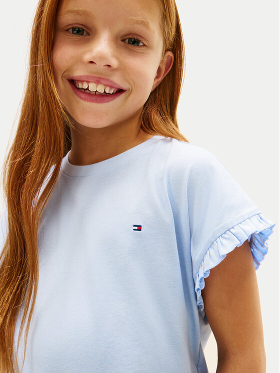 Tommy Hilfiger Tommy Hilfiger Camiseta Essential KG0KG08970 Azul claro Relaxed Fit
