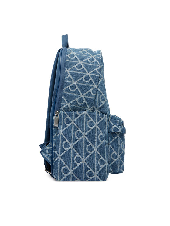 Calvin Klein Plecak Calvin Klein Emblem Aop Denim Round Backpack LV04D3429G Niebieski