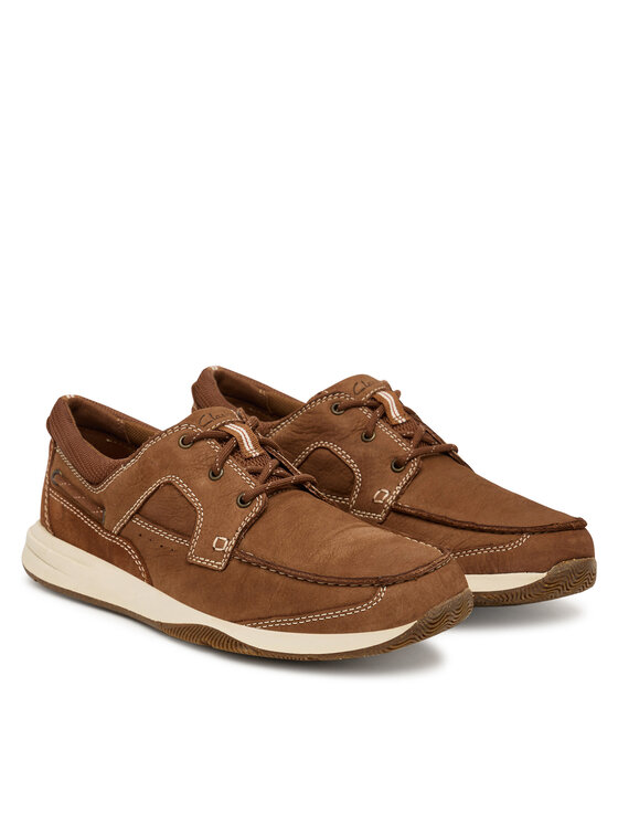 Clarks Туфлі Clarks Sailview Lace 26176971 Коричневий