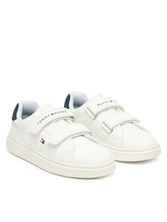 Tommy Hilfiger Sneakersy Tommy Hilfiger Low Cut Velcro T1X9-34338-1355 S Bílá