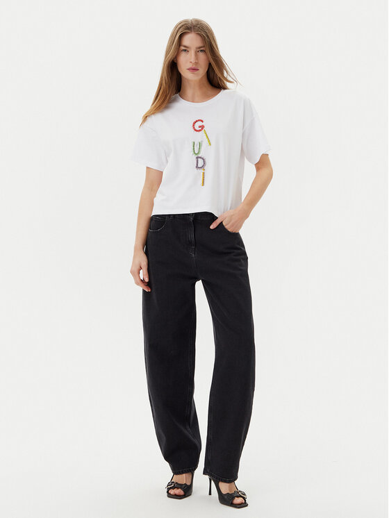 Gaudi Gaudi Футболка 511BD64027 Білий Regular Fit