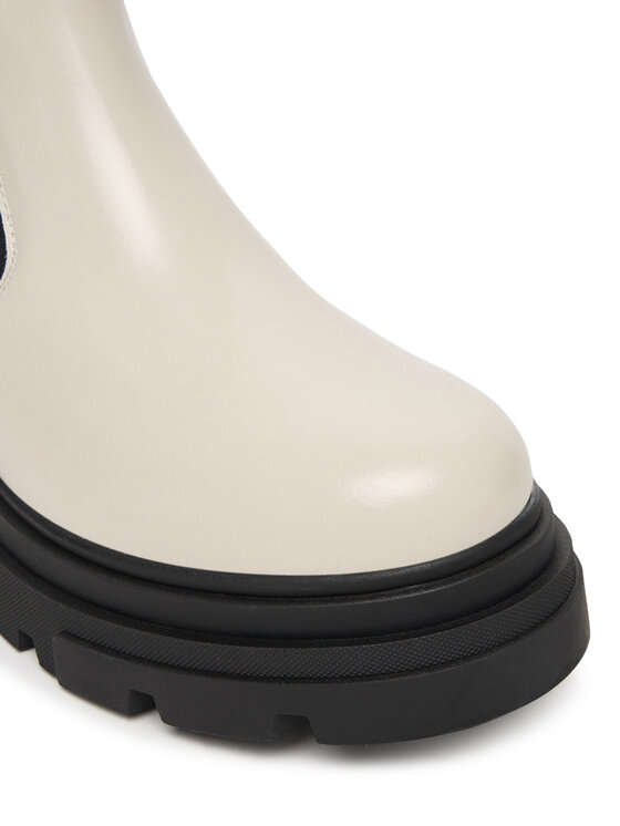 Tommy Hilfiger Členková obuv s elastickým prvkom Tommy Hilfiger Shiny FW0FW09042 Béžová