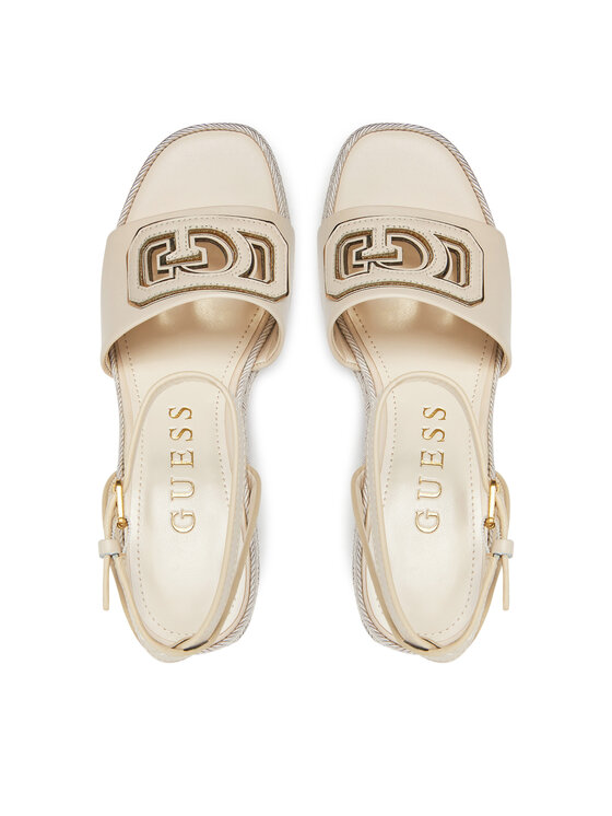 Guess Еспадрильї Guess FLJTAN LEA04 Écru