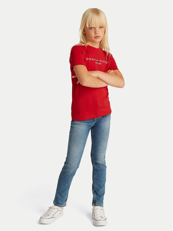 Tommy Hilfiger Tommy Hilfiger Camiseta Essential KS0KS00397 D Rojo Regular Fit