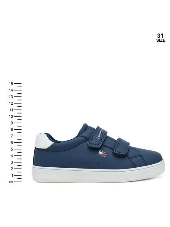 Tommy Hilfiger Laisvalaikio batai Tommy Hilfiger Low Cut Velcro Sneaker T1X9-34062-1355 S Tamsiai mėlyna
