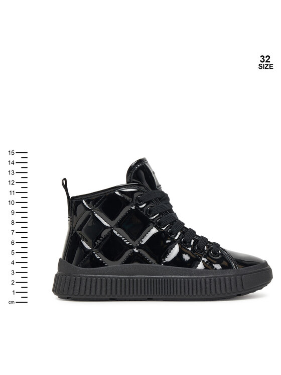 Geox Sneakersy Geox J Laquinny J56M3F 000HH C9999 S Černá