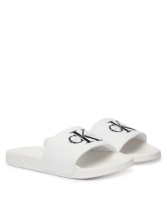 Calvin Klein Natikači Calvin Klein Ess Slide Cv YM0YM01393 Bela