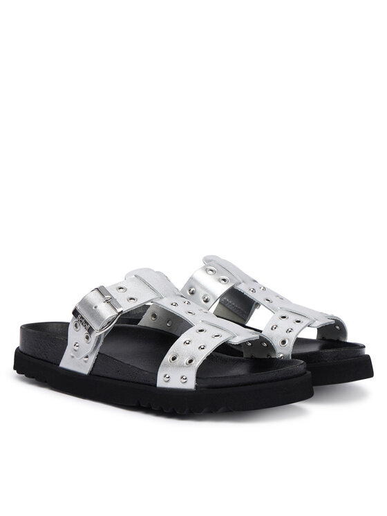 Scholl Шльопанці Scholl Beatriz T-Bar Ring F00911 Срібний