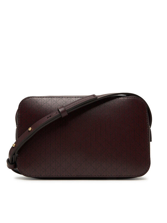 Calvin Klein Borsetta Calvin Klein Emblem Aop Elongated Camera Bag LV04F3268G Bordeaux