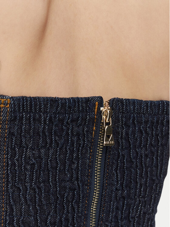 Guess Guess Marškinėliai W6YH15 D1351 Tamsiai mėlyna Slim Fit