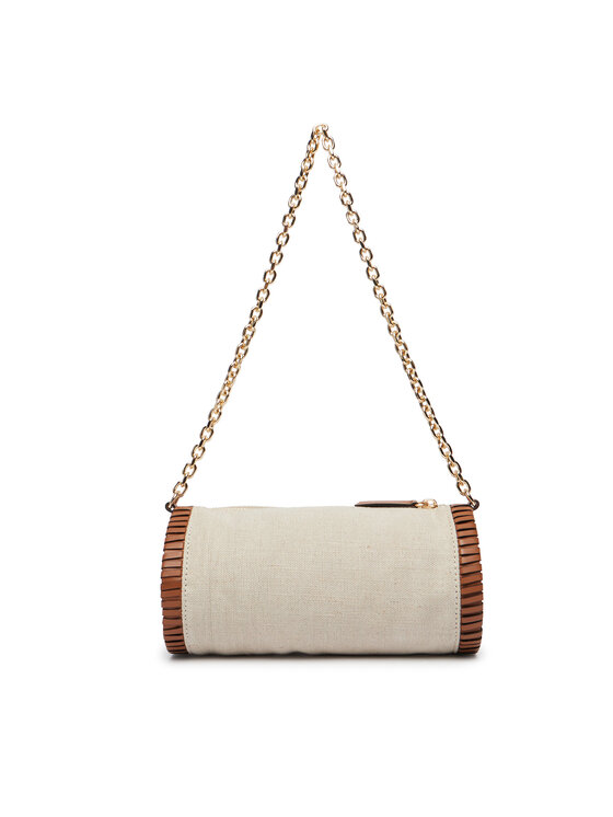 Tommy Hilfiger Torbica Tommy Hilfiger Th Elev Summ Chain Bag Canvas AW0AW18635 Bež