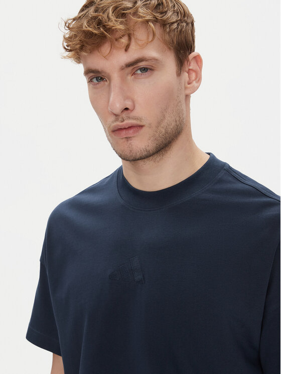adidas adidas Majica ALL SZN JX5080 Mornarsko modra Loose Fit