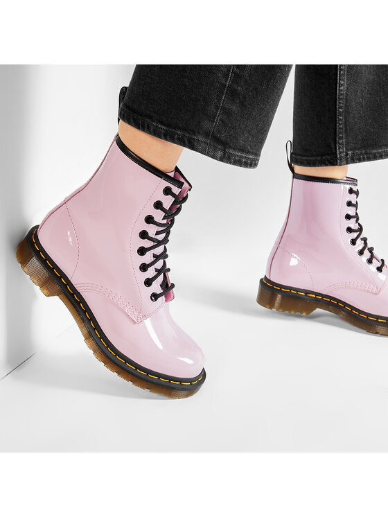 Dr. Martens Glany Dr. Martens 1460 W Patent Lamper 26425322 Różowy