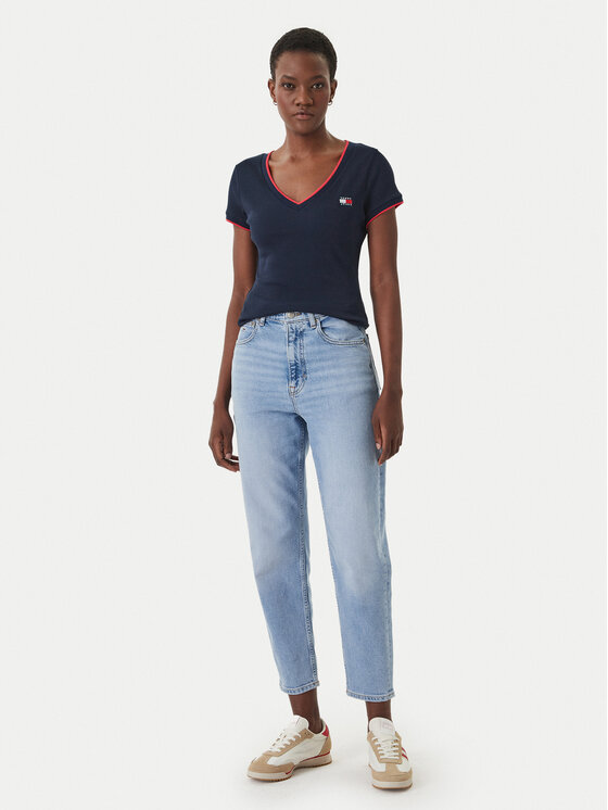 Tommy Jeans Tommy Jeans Majica DW0DW22275 Modra Regular Fit