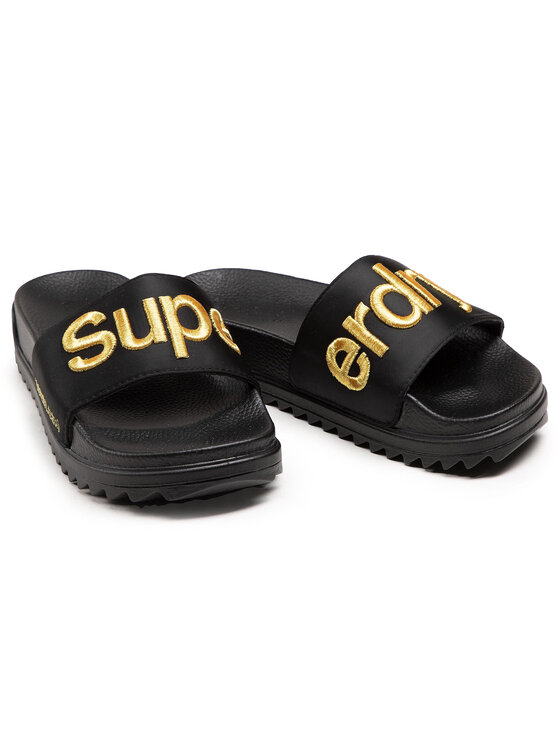 Superdry Natikače Superdry Satin Flatform Slide WF310126A Crna