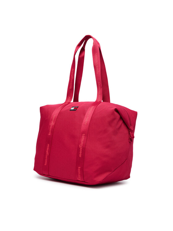 Tommy Jeans Rankinė Tommy Jeans Tjw Ess Daily Tote AW0AW19039 Raudona