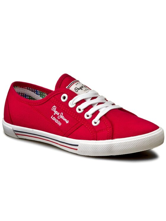 Pepe Jeans Tenis superge Pepe Jeans Aberlady Basic 17 PLS30500 Rdeča
