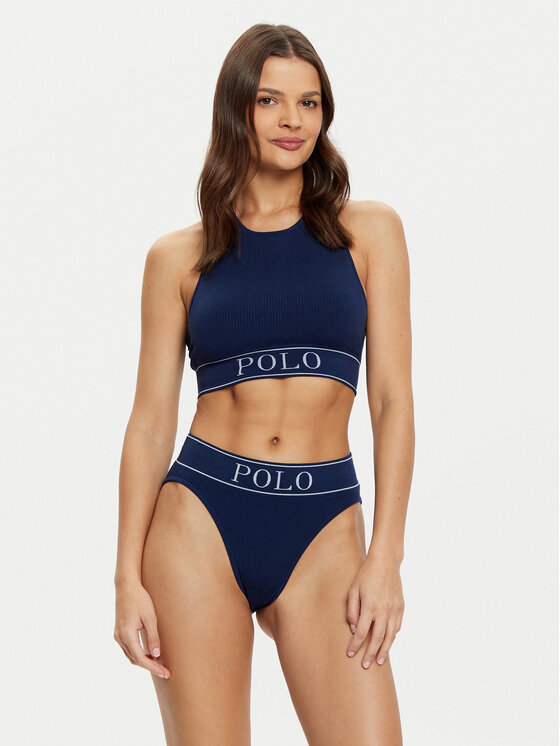 Polo Ralph Lauren Polo Ralph Lauren Klasikinės kelnaitės aukštu juosmeniu 4P2025 Tamsiai mėlyna