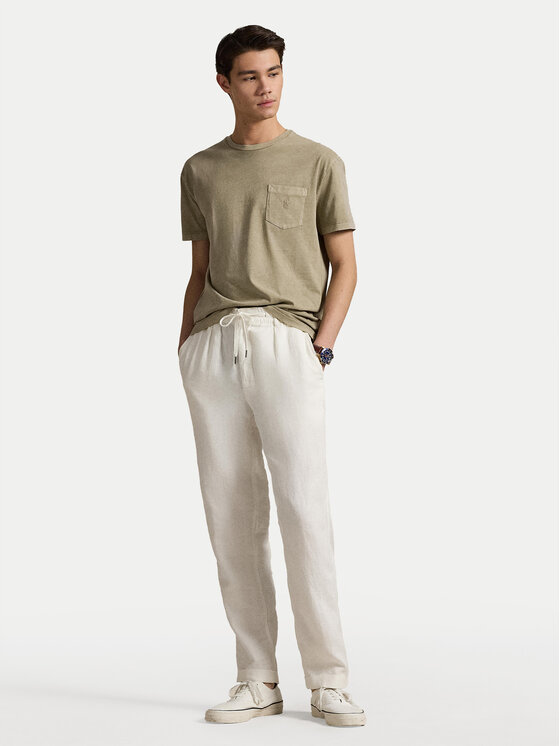 Polo Ralph Lauren Polo Ralph Lauren T-Shirt 710969628006 Χακί Custom Slim Fit