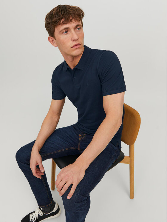 Jack & Jones Jack & Jones Pólóing Basic 12136516 Sötétkék Slim Fit