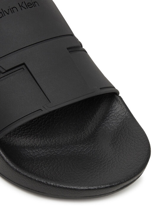 Calvin Klein Ciabatte Calvin Klein Pool Slide Double T HM0HM01752 Nero