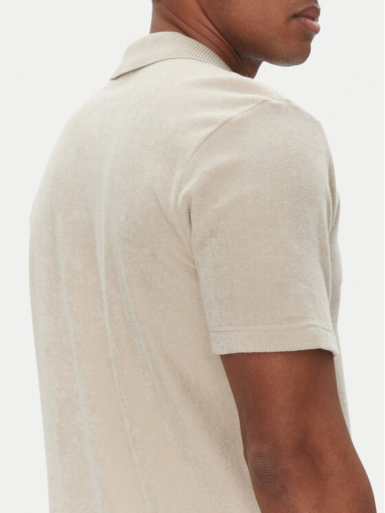 BOSS BOSS Polo marškinėliai Pe_Doubletowel 50539869 Smėlio Relaxed Fit