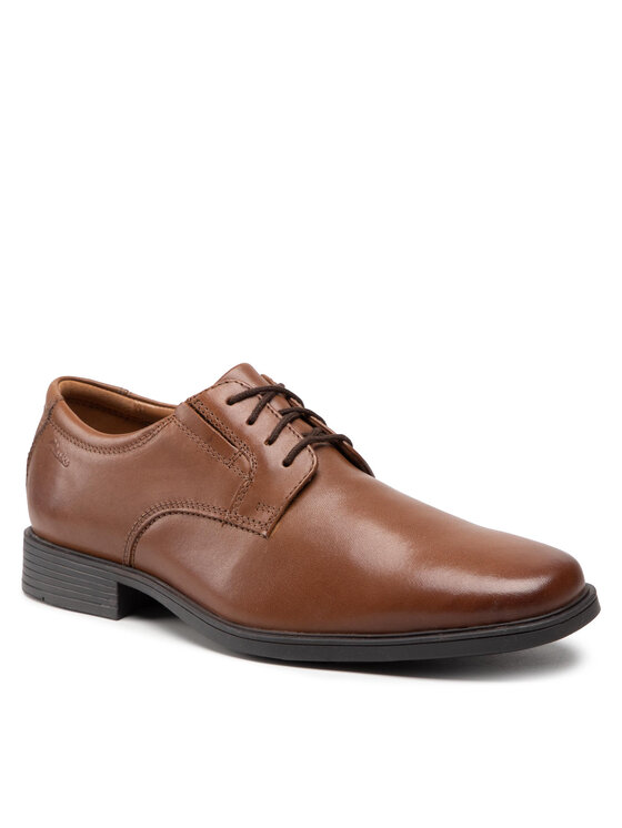 Clarks Туфлі Clarks Tilden Plain 261300977 Коричневий